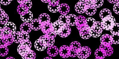 dunkelrosa Vektorschablone mit Kreisen. vektor