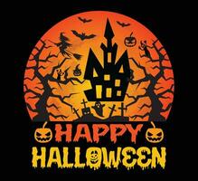 Happy Halloween T-Shirt Design vektor