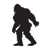 Bigfoot Silhouette t Hemd Design. Vektor Illustration.