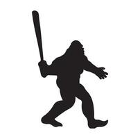 Bigfoot Silhouette t Hemd Design. Vektor Illustration.