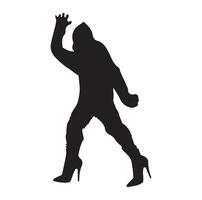 Bigfoot Silhouette t Hemd Design. Vektor Illustration.