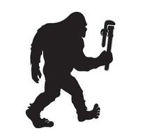 Bigfoot Silhouette t Hemd Design. Vektor Illustration.