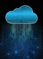 cloud computing circuit framtida teknik koncept bakgrund vektor