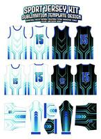 sportlich Blau Gradient Jersey Design Sportbekleidung Muster Vorlage vektor
