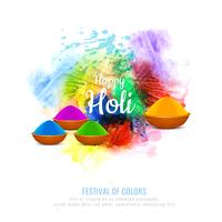 Abstrakt Glad Holi färgrik hälsning bakgrund vektor