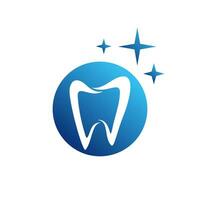 Zahn Logo Blau einfach sauber vektor