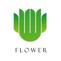 Grün Blume Logo einfach vektor