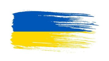 ukrainska nationell flagga i grunge stil vektor