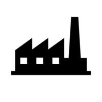 Fabrik Silhouette Symbol. Herstellung und Industrie. Vektor. vektor