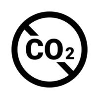 co2 förbud tecken. kol dioxid minskning. vektor. vektor