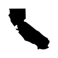 Kalifornien Karte Silhouette Symbol. Vektor. vektor