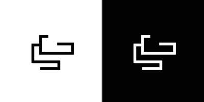 modern och unik gs logotyp design vektor