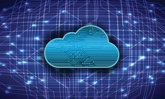 Cloud-Computing-Cyber-Schaltung Zukunftstechnologie-Konzept Hintergrund concept vektor
