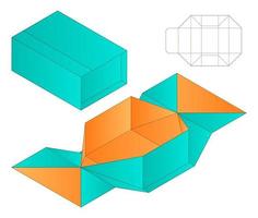 Box Verpackung gestanzte Vorlage Design 3D-Modell vektor
