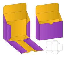 låda förpackning stansad mall design 3d mockup vektor