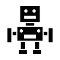 Roboter Vektor Glyphe Symbol zum persönlich und kommerziell verwenden.