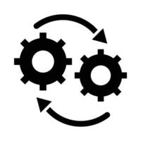 Prozess Vektor Glyphe Symbol zum persönlich und kommerziell verwenden.
