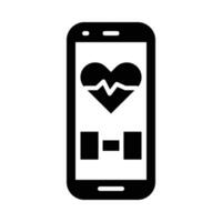 Täglich Gesundheit App Vektor Glyphe Symbol zum persönlich und kommerziell verwenden.