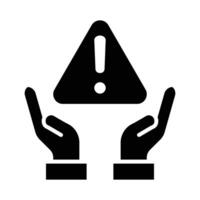 Risiko Verwaltung Vektor Glyphe Symbol zum persönlich und kommerziell verwenden.