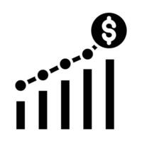 finanziell profitieren Vektor Glyphe Symbol zum persönlich und kommerziell verwenden.