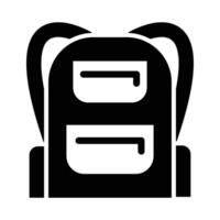 Schule Tasche Vektor Glyphe Symbol zum persönlich und kommerziell verwenden.