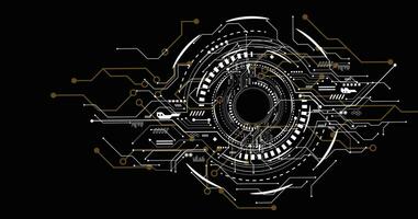 Schaltkreis Tafel Technologie auf schwarz Hintergrund. vektor