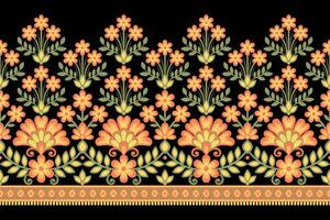 botanisch nahtlos. Hintergrund nahtlos Muster geometrisch ethnisch Muster Design zum Hintergrund, Teppich, Hintergrund, Kleidung, Verpackung, Batik, Stoff, Drucken Textil- Illustration. vektor