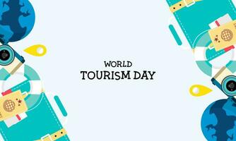 eben Hintergrund zum Welt Tourismus Tag Feier vektor