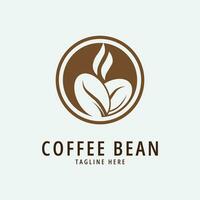 Kaffee Bohne Logo Vektor Illustration Design