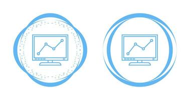 Bildschirmvektorsymbol für Diagrammlinie vektor