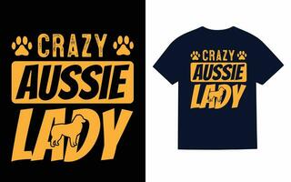 australier herde hund t-shirt design vektor