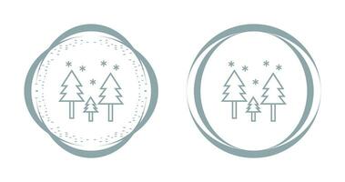 schneit in Bäumen Vektor-Symbol vektor