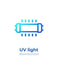 Symbol für die Linie der UV-Lichtdesinfektion vektor