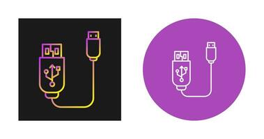 Vektorsymbol für USB-Kabel vektor