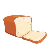 Cartoon-Vektor-Illustration isoliertes Objekt leckeres Mehl Essen Bäckerei Brot Vollkorntoast vektor