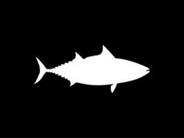 platt stil silhuett av de tonfisk fisk, kan använda sig av för logotyp typ, konst illustration, piktogram, hemsida eller grafisk design element. vektor illustration