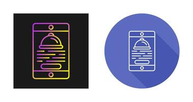 Vektorsymbol für die Lebensmittel-App vektor