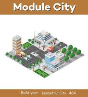 städtischer industrieller isometrischer 3D-Architekturplan vektor