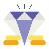 Diamant eben Symbol Design Stil vektor