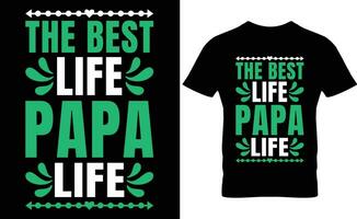 das Beste Leben Papa Leben Typografie T-Shirt Design vektor