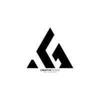 Brief ein l G mit Dreieck modern einzigartig gestalten Initiale abstrakt Monogramm Logo Idee. l Logo. G Logo vektor