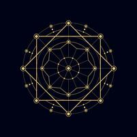 heilig geometrisch Form, Mystiker Alchimie Magie Zeichen vektor