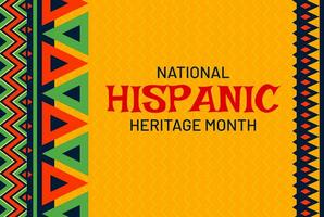 nationell latinamerikan arv månad festival prydnad vektor