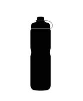 Plastik Finger Griff Wasser Flasche Silhouette, Sport Fitness Wasser Flasche Symbol vektor