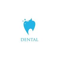 Dental Logo Entwürfe. abstrakt Zahn Symbole auf Weiß und Blau Hintergründe. vektor