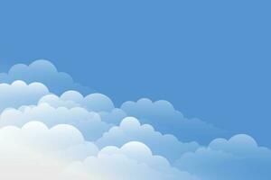 Hintergrund mit Wolken auf Blau Himmel. Vektor Hintergrund