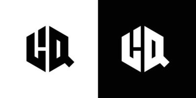 Brief l q Polygon, sechseckig minimal und Fachmann Logo Design auf schwarz und Weiß Hintergrund vektor
