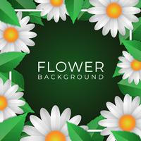 Moderner Frühlings-Hintergrund mit schönen Blumen vektor