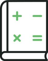 Mathe Buch Symbol Bild. vektor