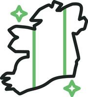 Irland Karte Symbol Bild. vektor